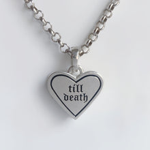 Load image into Gallery viewer, Till Death Enamel Heart Pendant