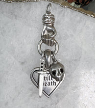 Load image into Gallery viewer, Mini Black Diamond Skull Charm