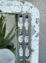 Load image into Gallery viewer, Blue Eye Dangle Earrings