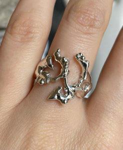 The Melted Cut Out Skull Ring