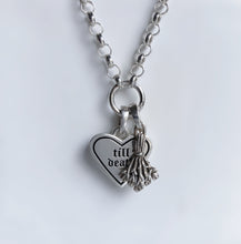 Load image into Gallery viewer, Till Death Enamel Heart Pendant