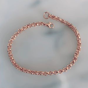 14k Rose Gold Rolo Chain Bracelet