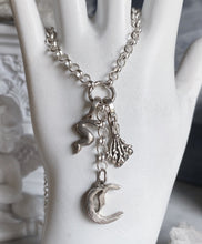 Load image into Gallery viewer, Old English initial charm letter C paired with other charms