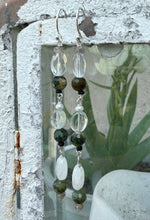 Load image into Gallery viewer, Green Eye Dangle Earrings