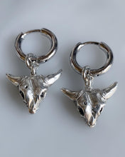 Load image into Gallery viewer, Baby Bull Skull Hoops