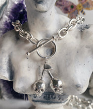 Load image into Gallery viewer, Cherry Skull Necklace