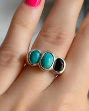Load image into Gallery viewer, Turquoise & Black Onyx Ring