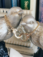 Load image into Gallery viewer, 14k Yellow Gold Fill Salt & Pepper Diamond Handcuff Necklace