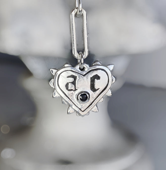 Studs & Spikes Heart Pendant and Chain