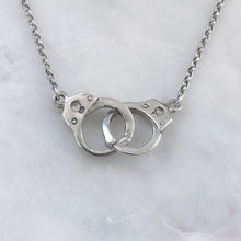 Load image into Gallery viewer, 14k White Gold Handcuff Necklace