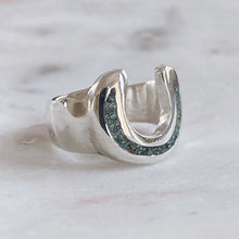 Load image into Gallery viewer, Turquoise Horseshoe Ring
