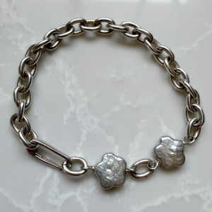 Medium Chain Star Pearl Bracelet
