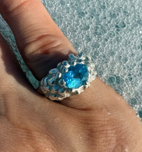 Load image into Gallery viewer, Melted Blue Topaz Pinky Ring
