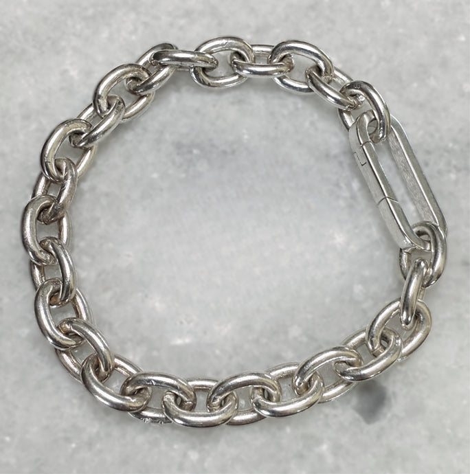 Chunky Chain Bracelet with Paper Clip Clasp