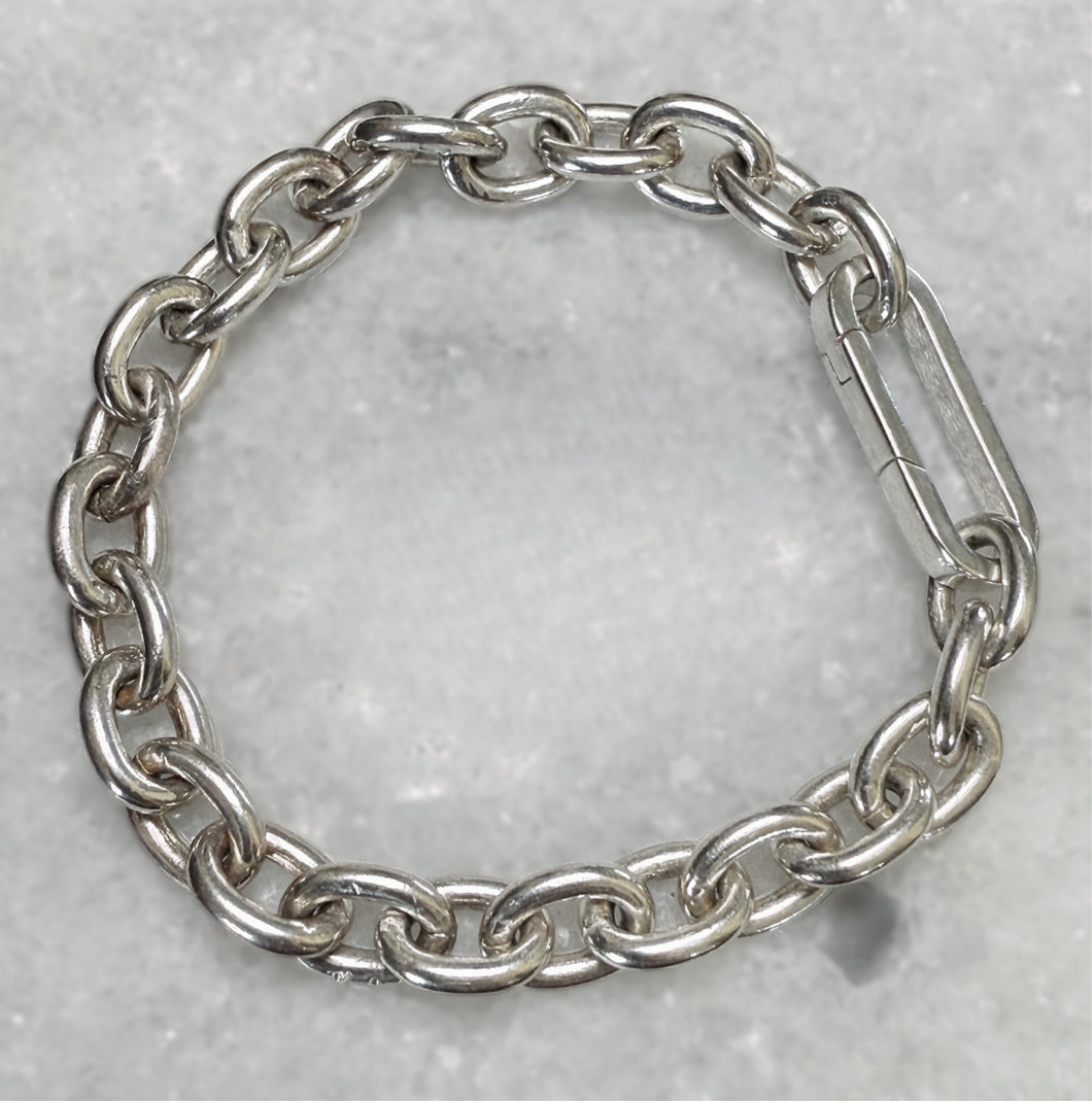 Chunky Chain Bracelet with Paper Clip Clasp