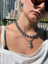 Load image into Gallery viewer, Chunky Hematite Ball Chain Choker