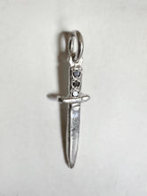 Load image into Gallery viewer, Mini Black Diamond Dagger Charm