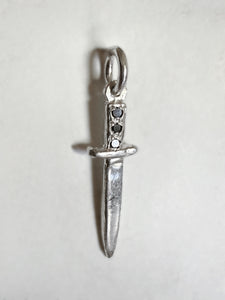 Mini Black Diamond Dagger Charm