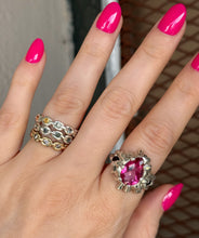 Load image into Gallery viewer, Rainbow Sapphire Chain Ring