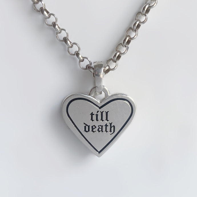 Till Death Enamel Heart Necklace