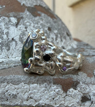 Load image into Gallery viewer, Mystic Topaz Cluster Geode Ring