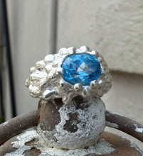 Load image into Gallery viewer, Melted Blue Topaz Pinky Ring