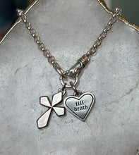 Load image into Gallery viewer, Till Death Enamel Heart Pendant
