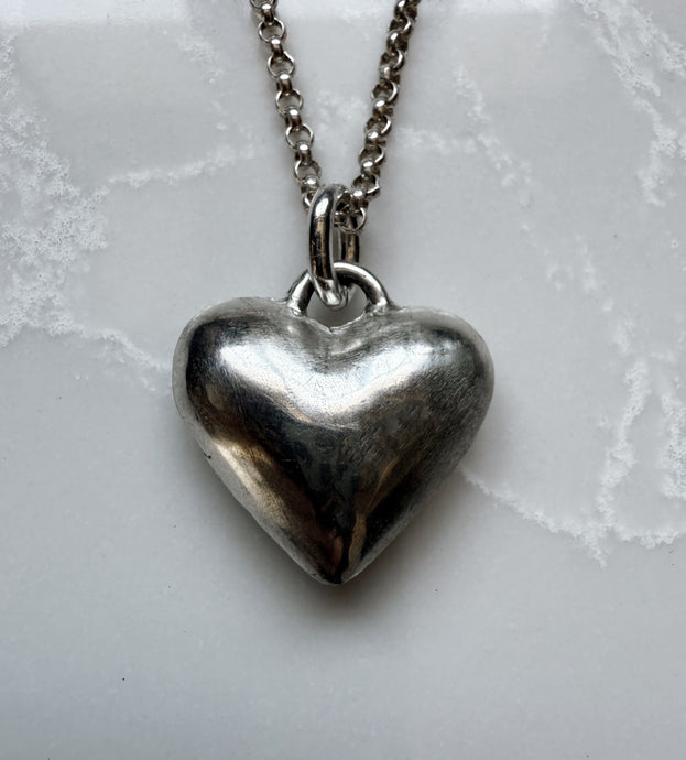 Chunky Heart on Rolo Chain