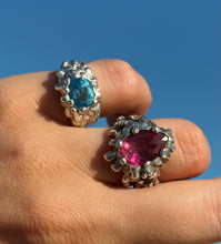 Load image into Gallery viewer, Melted Blue Topaz Pinky Ring