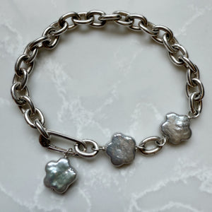 Medium Chain Star Pearl Bracelet