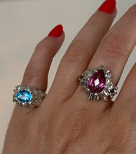 Load image into Gallery viewer, Melted Blue Topaz Pinky Ring