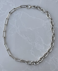 Mixed Chain Carabiner Lock Necklace