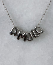 Load image into Gallery viewer, Bubble Letter Initial Necklace on Ball Chain Customizable