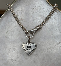 Load image into Gallery viewer, Till Death Enamel Heart Pendant