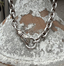Load image into Gallery viewer, Chunky Cable Chain Necklace with Hand Snake Charmer Annex Clasp