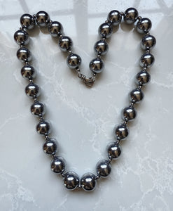 Chunky Hematite Ball Chain Choker