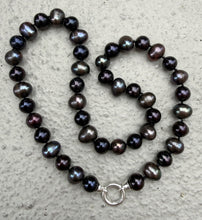 Load image into Gallery viewer, Black Peacock Freshwater Pearl Necklace