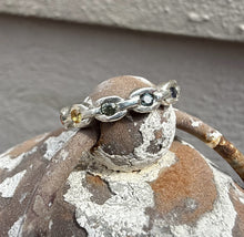 Load image into Gallery viewer, Rainbow Sapphire Chain Ring