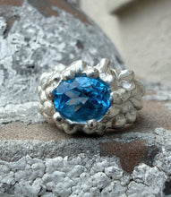 Load image into Gallery viewer, Melted Blue Topaz Pinky Ring