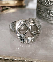 Load image into Gallery viewer, Cavity Black Diamond Skull Ring