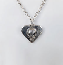 Load image into Gallery viewer, Skull Heart Cameo Necklace