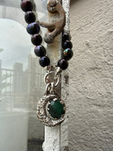 Load image into Gallery viewer, Black Peacock Freshwater Pearl Necklace