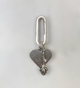 annex paper clip charm clasp connector sterling silver