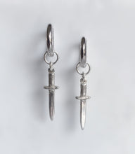 Load image into Gallery viewer, Sterling Silver Baby Dagger Earrings