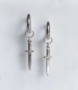 Sterling Silver Baby Dagger Earrings