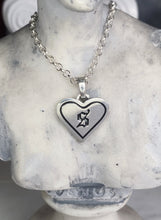 Load image into Gallery viewer, Old English Initial Heart Necklace