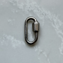 Load image into Gallery viewer, Medium Carabiner Clasp charm holder sterling silver