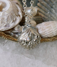 Load image into Gallery viewer, opal clam shell charm necklace under the sea jewelry collection