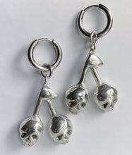 Load image into Gallery viewer, Cherry Skull Earrings