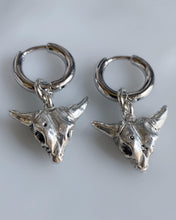 Load image into Gallery viewer, Baby Bull Skull Hoops